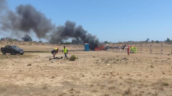 Helicóptero de la PDI capotó en Pichidangui y un funcionario perdió la vida