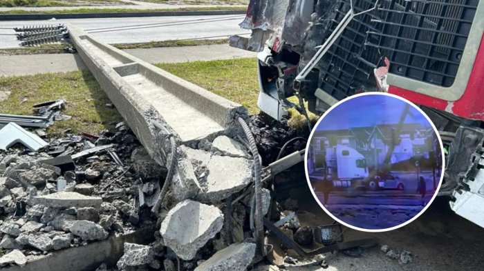 Camión chocó un poste, casi cae sobre una persona y dejó a 40 mil clientes sin luz en Punta Arenas