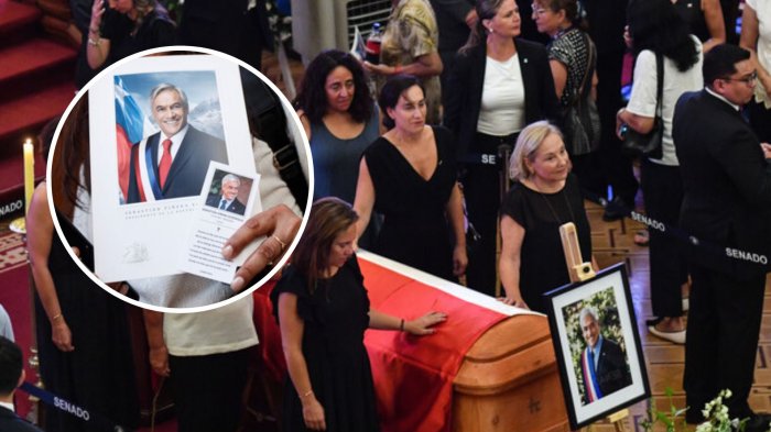 Hasta chapitas: Repartieron recuerdos con icónica canción de Violeta Parra en velorio de Sebastián Piñera