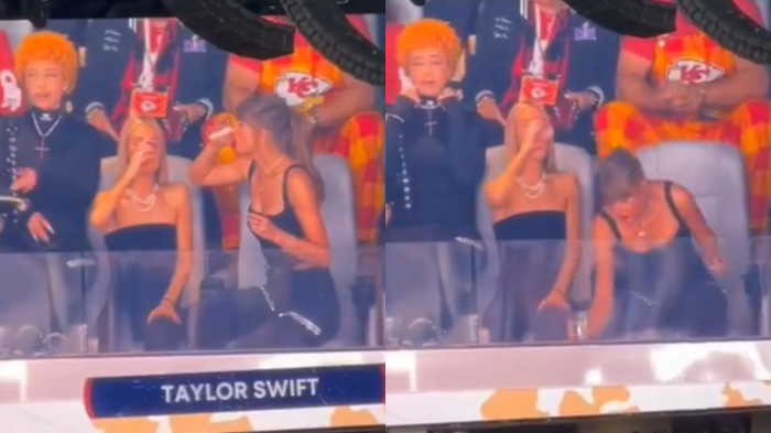Hasta el fondo: Taylor Swift se roba las miradas en el Super Bowl al tomarse al seco una cerveza
