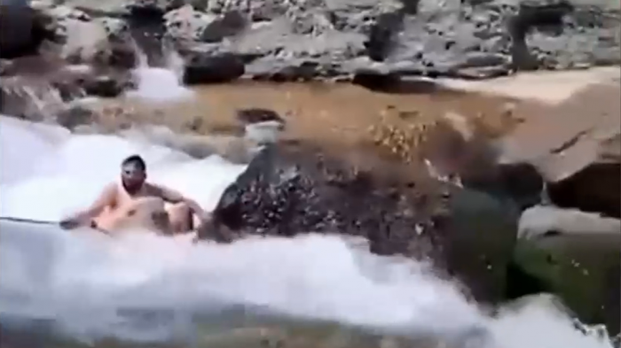 Imprudentes bañistas en Salto del Laja rescatados por locatarios: Advierten riesgo de tragedia mayor