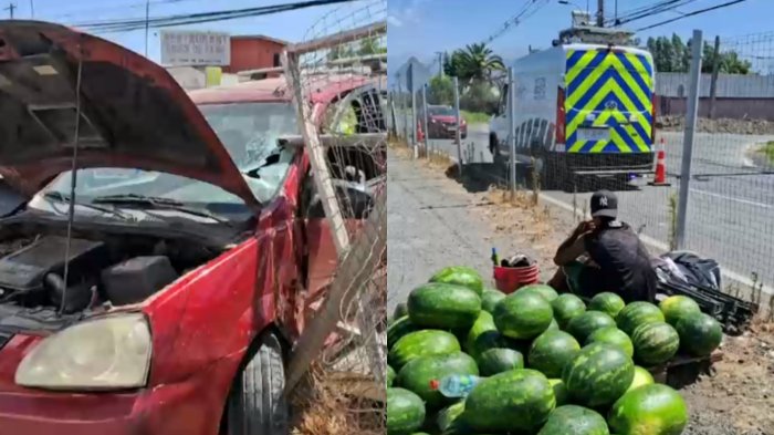 Centímetros que salvaron su vida: Conductor sufre grave accidente por vendedores ambulantes en Ruta 5 Sur