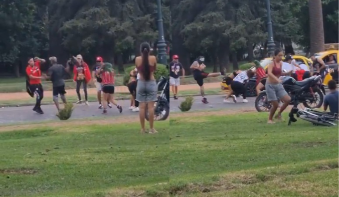 Hinchas de Colo Colo protagonizaron pelea en la previa del duelo ante Godoy Cruz por la Libertadores