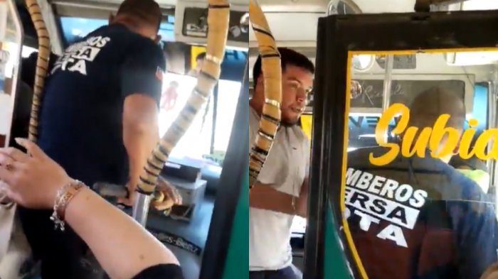 Bombero agarró a combos a chofer de bus en Lota: Pelea quedó grabada