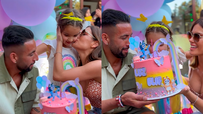Familia reunida: Los tiernos registros de Mauricio Isla y Gala Caldirola en cumpleaños de su hija