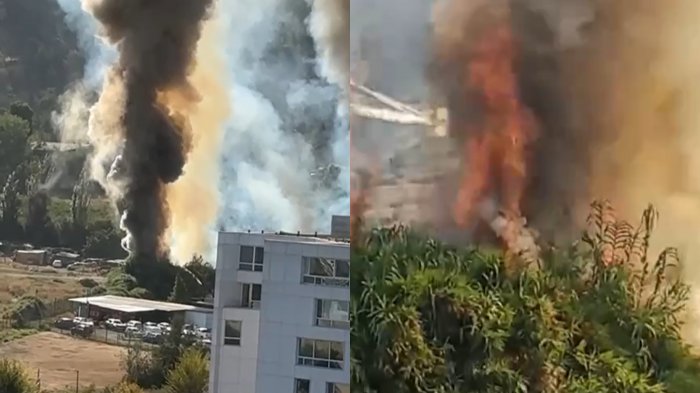 Los registros del incendio en Ciudad Empresarial que alertó a vecinos de Huechuraba