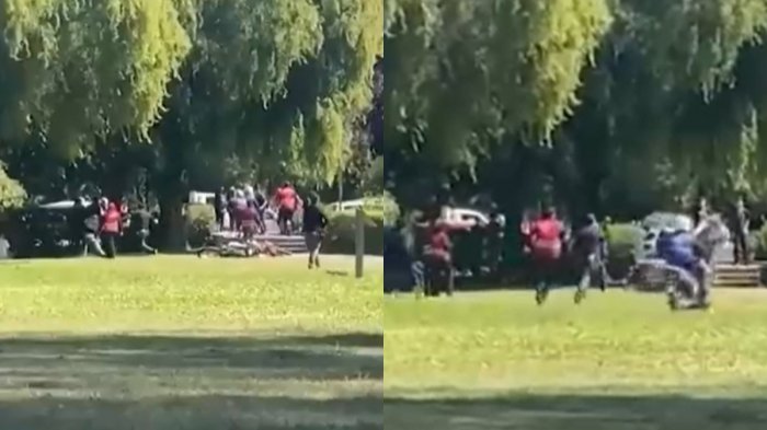 Registran violento actuar de escolares atacando a guardias en campus de la Universidad de Concepción