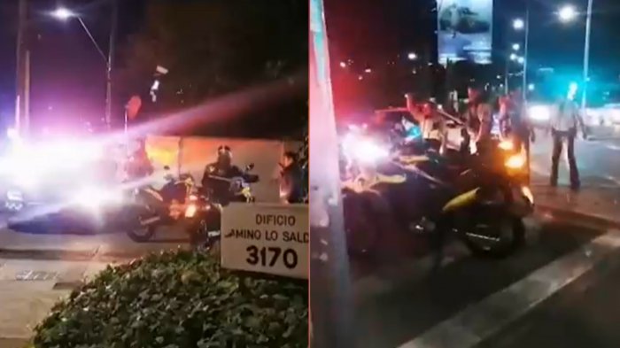 De Concón a Vitacura: Persecución por auto robado culminó con un detenido y ciclista atropellado