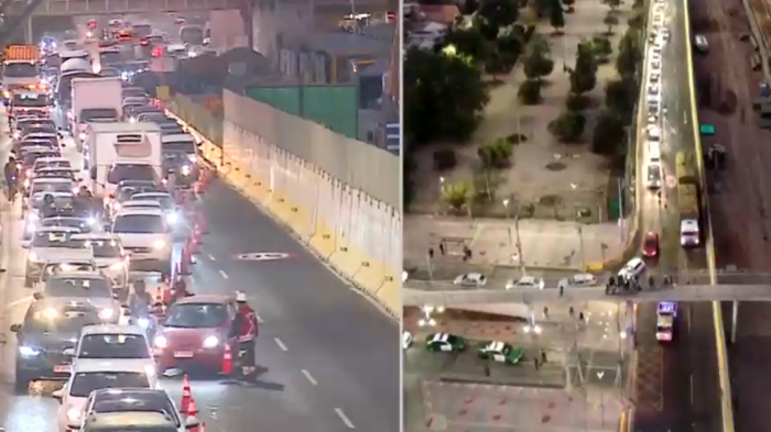 Taco kilométrico en Autopista Vespucio Sur tras accidente y muerte de motorista