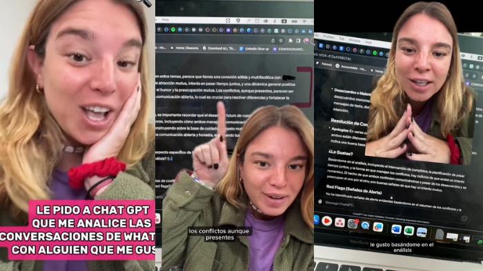 Tiktoker le pidió a Chat GPT que analizara chats del chico que le gusta: Resultado la dejó en shock