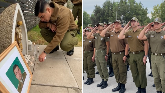 Carabineros rindieron emotivo adiós a teniente Sánchez: 