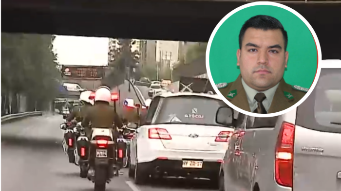 Carroza de Carabinero fallecido inició recorrido a velorio: Recibió homenaje de la institución