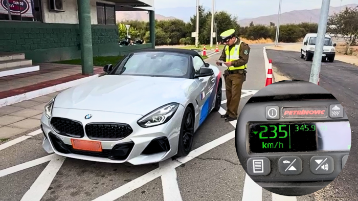 ¡A más de 235 km/h! Conductor fue detenido por impactante exceso de velocidad en Curacaví