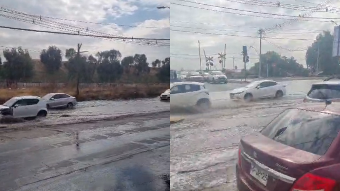Se inundó Camino a Melipilla por acumulación de basura en canal El Tagle