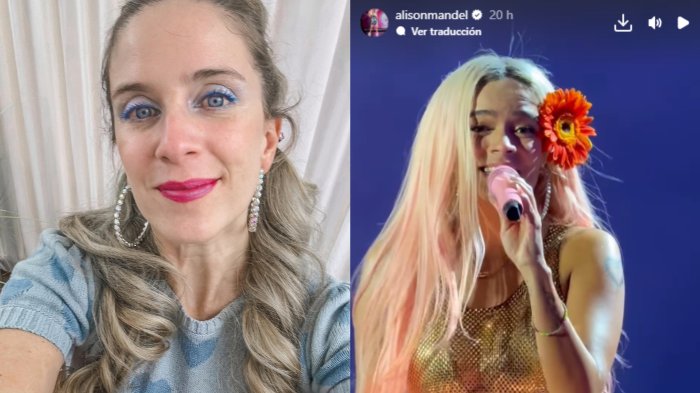 Alison Mandel tuvo particular interacción con Karol G en el Estadio Nacional