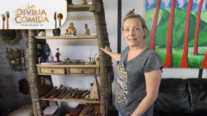 Con arte creado por Pollo Valdivia: Claudia Conserva mostró su casa en La Divina Comida