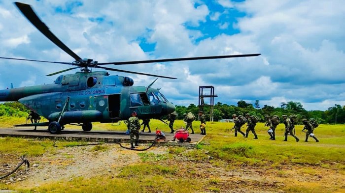 Al menos nueve muertos tras accidente de helicóptero del Ejército en el norte de Colombia
