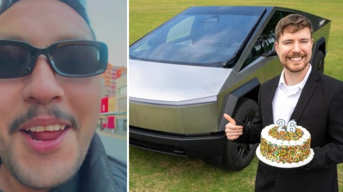 “¡No lo puedo creer!”: Chileno ganó un auto Tesla que sorteó el conocido youtuber MrBeast por su cumpleaños