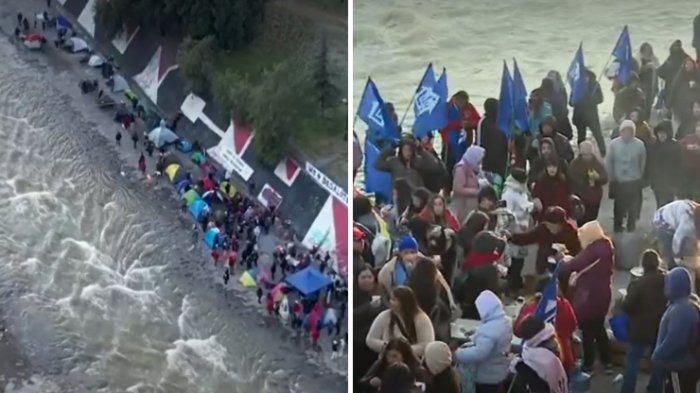 Pobladores de Lo Hermida instalaron campamento en Río Mapocho: Llamaron a pdte. Boric a dialogar