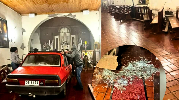 Sujeto destrozó parroquia tras delirio místico: “El Padre Pío me viene a buscar”