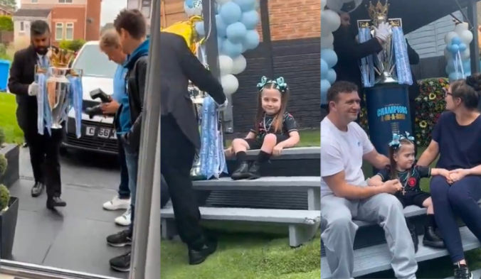 Cumpleaños soñado: El adorable gesto del Manchester City con pequeña hincha tras ganar la Premier