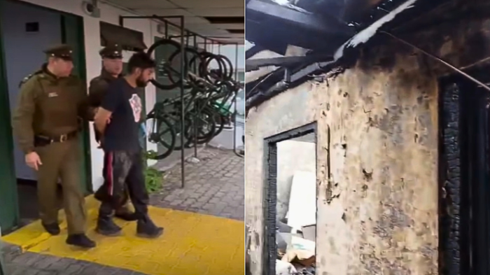 Hombre fue detenido por agredir y quemar casa de pareja en Macul: Quedó en prisión preventiva