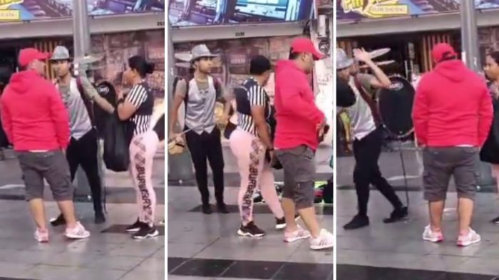 Chinchinero fue expulsado de paseo en Antofagasta por comerciante ambulante: 