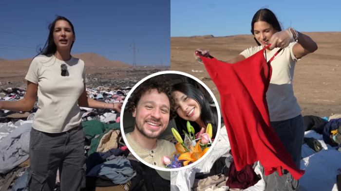 ¡En shock! Pareja de Luisito Comunica visitó cementerio de ropa en el Desierto de Atacama