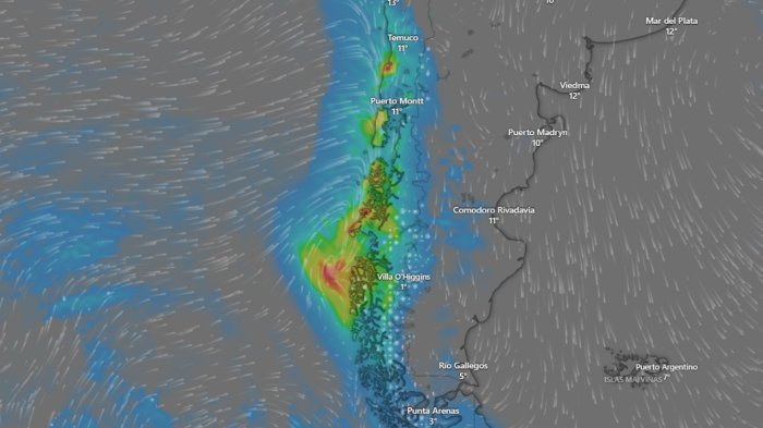 Qué es un río atmosférico, el fenómeno categoría 3 que llegará a Chile con vientos de 120 km/h