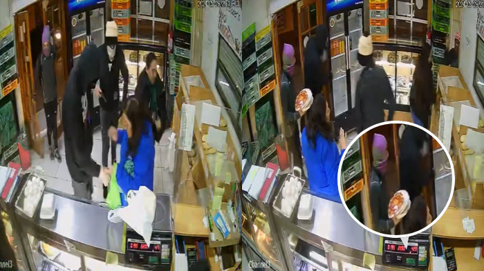 Con pistola en mano se llevaron hasta una pizza: Captan descarado robo en panadería de Valparaíso