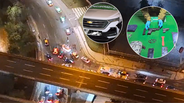 Tres detenidos tras robo de vehículo en San Joaquín: Chocaron mientras huían