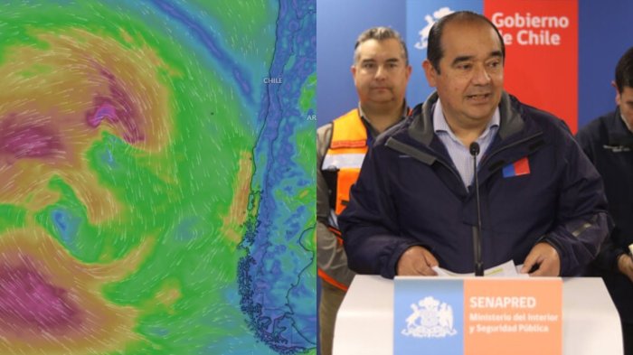 Región por región: Detalle de las Alertas de Senapred por ciclón y río atmosférico que llegará a Chile