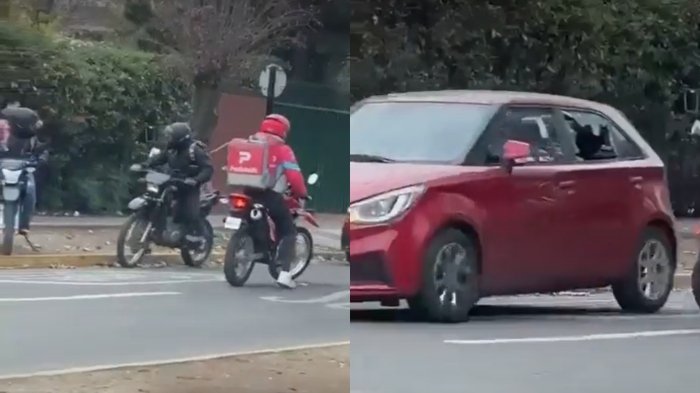 Comerciantes versus motochorros: Brutal pelea en Maipú a punta de palos y piedras