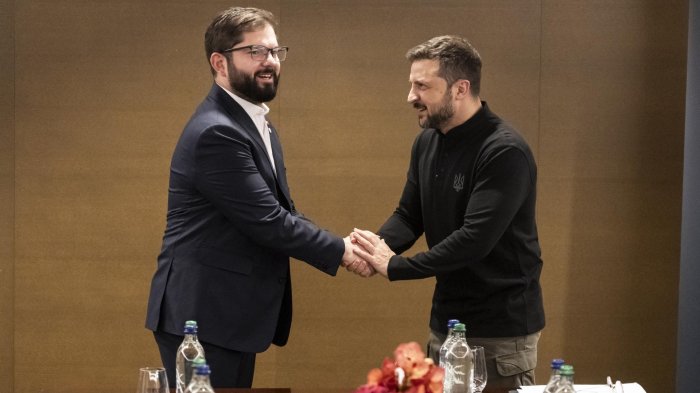 Presidente Boric se reunió con Zelenski en el comienzo de la Cumbre de Paz en Suiza