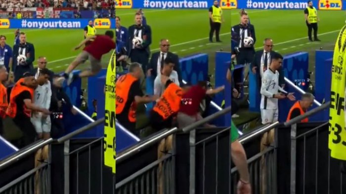 Casi lo golpea: Hincha realizó insólita maniobra para intentar saludar a Cristiano Ronaldo