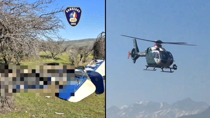 Reportan un fallecido en accidente aéreo en Tiltil