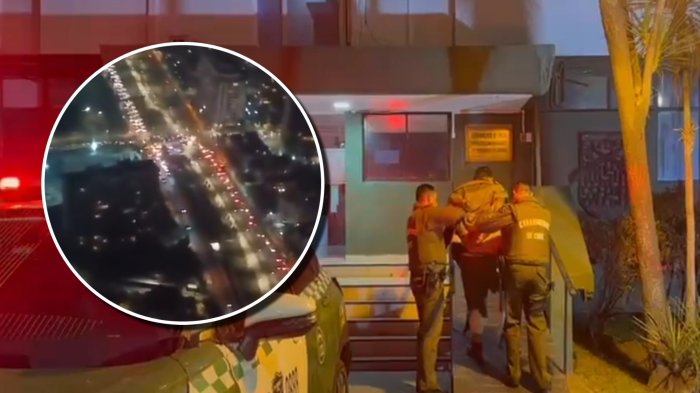 Detienen a dos sujetos por homicidio frustrado a carabinero tras chocar en Las Condes