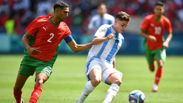 Increíble: El VAR anula un gol una hora después y Argentina cae ante Marruecos en París 2024