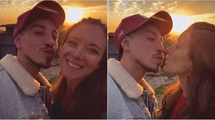 Carla Jara y Diego Urrutia se dejaron ver por primera vez a los besos en redes sociales