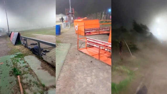 ¡Increíble! Video en TikTok muestra fuertes vientos en una cancha de fútbol y se vuelve viral