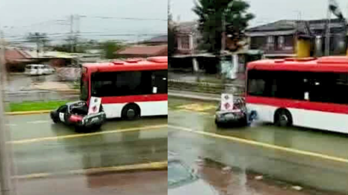 Bus Red arrastró varios metros a camioneta tras violenta discusión en Pedro Aguirre Cerda