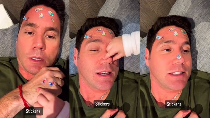 ¡Lleno de stickers! Francisco Saavedra compartió adorable momento con su hija Laura
