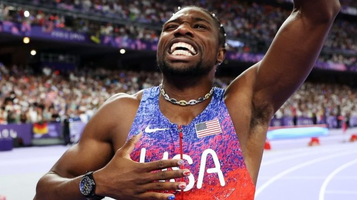 Noah Lyles en duda para prueba de 4x100m relevo por diagnóstico de COVID en París 2024