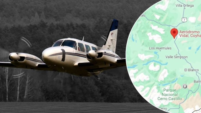 Emergencia aérea: El mapa del último lugar donde se tuvo contacto con aeronave desaparecida en Aysén