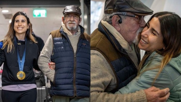 París 2024: Francisca Crovetto está en Chile y tuvo una aplaudida recepción en el aeropuerto