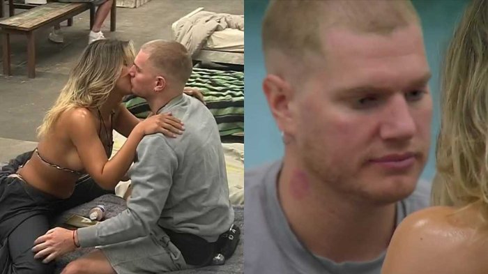 ¡BESO CUNETEADO Y CHUPÓN! Felipe y Carlyn protagonizaron coquetón masaje en Gran Hermano Chile