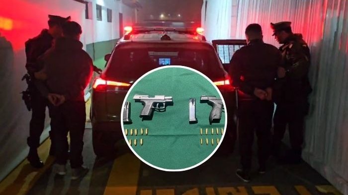 Los pillaron desde la calle: Descubrieron armas y municiones en club de fútbol en San Joaquín