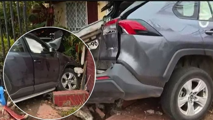 “Fue como una bomba”: Auto robado quedó incrustado en casa de Maipú y delincuentes se fugaron
