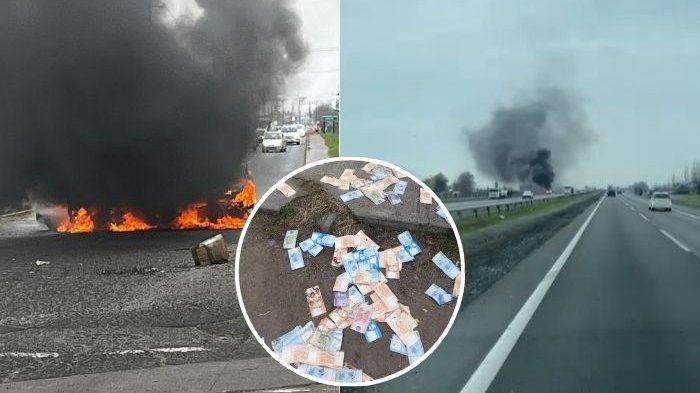 Aumentó número de detenidos: Asalto a sucursal Brinks en Rancagua terminó con 11 autos quemados