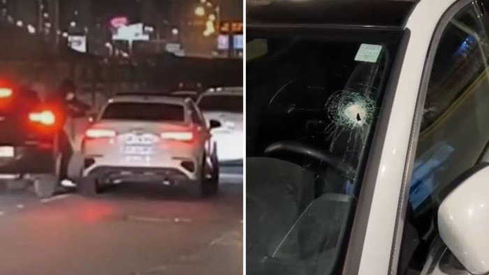 Lleno de disparos: Así quedó vehículo tras violento intento de encerrona en autopista de Macul
